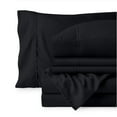 thumbnail image 3 of Bare Home Luxury Bed Sheet Set - Premium 1800 Collection - 6 Piece - King, Black, 3 of 8
