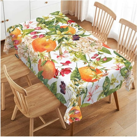 

WISH TREE Tablecloth Rooster Sunrise Rooster Hen Farm Fence Table Cloth for Kitchen Dining Tabletop Decoration Parties Weddings Buffets Rectangle Tablecloth