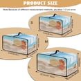 thumbnail image 5 of ZIATUBLES Shell Beach Print Toaster Oven Cover Linen-Look Polyester Fabric Appliance Dust Cover Large Size Stain Resistant Kitchen Countertop Decor Organization, 22.5" x 18.5" x 13", 5 of 8