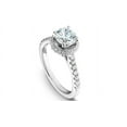 thumbnail image 2 of JeenMata Round Cut Real Diamond Halo Bridal Set in 10k White Gold, 2 of 7