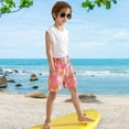thumbnail image 5 of 5-16T Little Boys Swim Trunks Kids Boardshorts Print Swimwear Quick Dry Beach Shorts UPF 50+, 5 of 7