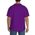 thumbnail image 5 of Fotbe Purple print Short Sleeve Button Down Shirts for Men Casual Summer Beach Wrinkle Free Shirt-Small, 5 of 7