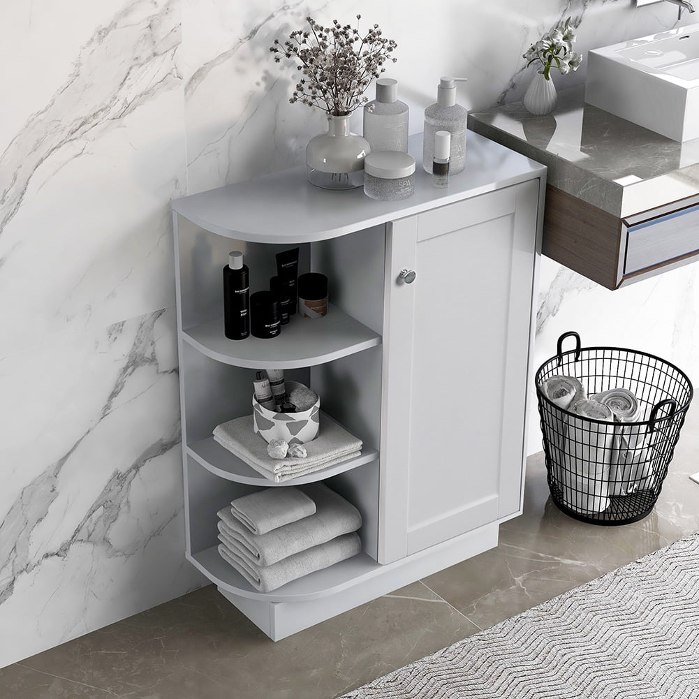 Private Jungle 31.3"H Open Style Shelf Cabinet with Adjustable Plates Ample Storage Space Easy to Assemble,Gray Private Jungle 31.3"H Open Style Shelf Cabinet with Adjustable Plates Ample Storage Space Easy to Assemble,Gray