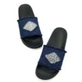 thumbnail image 4 of Anuirheih Slip on Sandals Women,Women's Summer Flashing Shoes Fashion Flat Slippers(Blue), 4 of 6