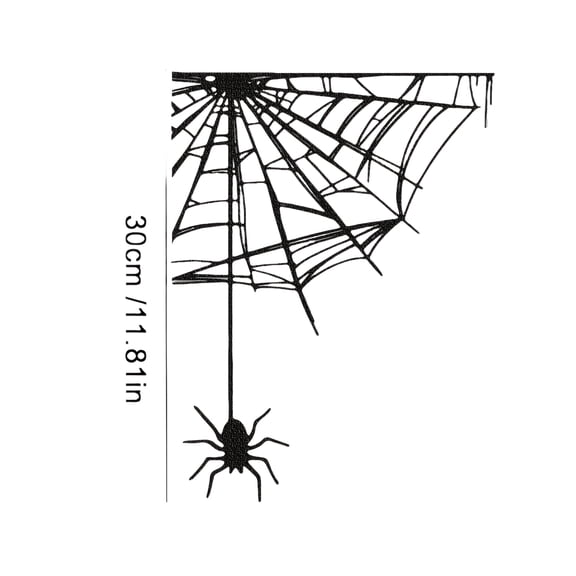 Metal Spider Web Wall Decor 11.81in Corner Art Hanging Iron Cobweb Pattern for Halloween Door Living Room Home Decoration