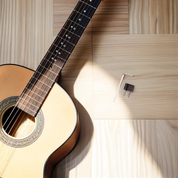 OULII 1Jgo Hardware De Tuerca De Metálica Para Cuerdas En Bajo Sin Color Negro