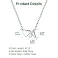 thumbnail image 6 of ChicSilver Heart Shaped Initial Necklace 925 Sterling Silver Letter Pendant Necklace Women's Jewelry Gift for Mom Girlfriend Wife, 6 of 8
