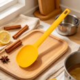 thumbnail image 4 of Silicone Cooking Spoons 11 Inch Heat Resistant Kitchen Spoons for Mixing, Serving and Stirring Large Non Stick Basting Utensils, Cooking Utensil for Kitchen Cooking Baking Stirring,Z1-Yellow, 4 of 7