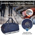 thumbnail image 4 of Airport Luggage Checked Bag - 60L Travel Duffle Bag for 4-5 Day Short Trip, Compact Foldable Travel Duffel Bags for Traveling with Shoe Compartment for Men Women, Checked Luggage, Dark Blue, 4 of 19