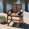 thumbnail image 6 of Afuera Living Outdoor Wood Patio Chevron Rocker in Brown Finish, 6 of 6