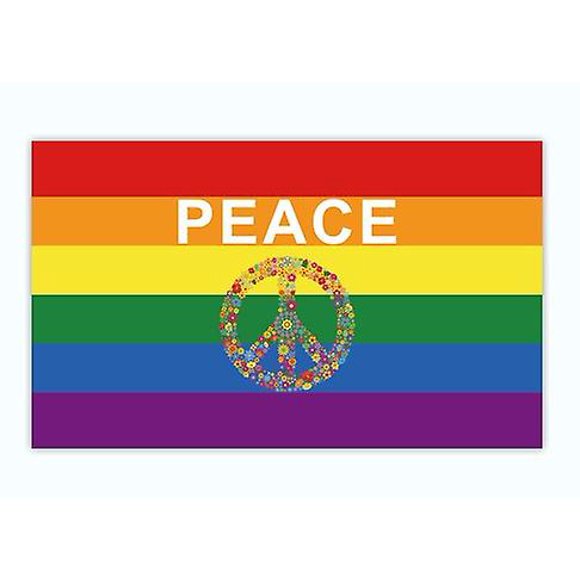 Peace Flag (90x150 Cm (e)) Peace Dove Flag, Peace Flag, Polyester, Peace Pigeon For Outdoor Decoration
