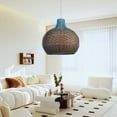 thumbnail image 5 of Arturesthome Handmade Kitchen Island Rattan Pendant Light Restaurant Blue Chandelier, 5 of 13