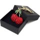 thumbnail image 3 of 1 llavero de cereza con diamantes de imitación, fruta brillante, cereza con hojas., 3 of 5