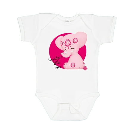 

Inktastic Grandpa s Little Cutie Pink Elephant Aditi Gift Baby Boy Bodysuit