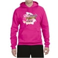 thumbnail image 3 of Nobody Fights Alone Watercolor Sparkles Breast Cancer Awareness Unisex Graphic Hoodie Sweatshirt, Fuschia, Small, 3 of 5