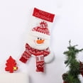 thumbnail image 4 of 1 PC Christmas Stocking 17" Large 3D Snowman Christmas Stocking for Holiday Party Decor Gift, 4 of 6