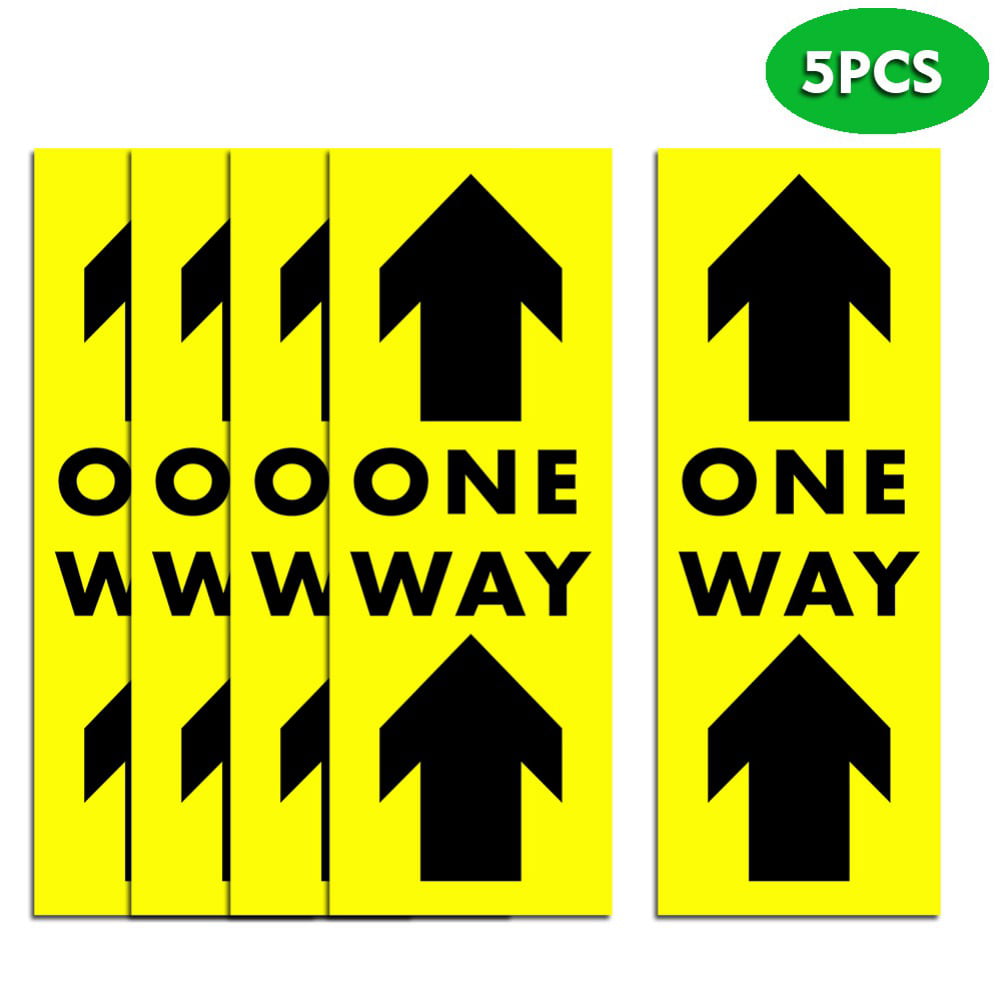 Arrow Yellow Shop Floor Stickers SOCIAL DISTANCING