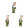 thumbnail image 3 of Monstrate Straw Rabbit Easter Farmer Bunny Figure w/Carrot for Wedding Party Decor Type1, 3 of 6