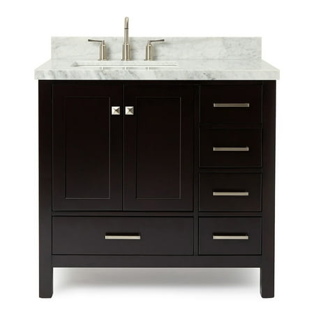 Ariel A037slcwrvo Cambridge 37" Free Standing Single Basin Vanity Set - Brown