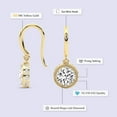 thumbnail image 2 of 1 Carat IGI Certified Round Shape Lab Grown Diamond Earrings | 18K Yellow Gold | Bella Vintage Dangling Lab Diamond Earrings | Prong Setting | FG-VS Quality Friendly Diamonds, 2 of 6