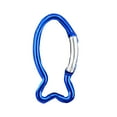 thumbnail image 1 of Boucle d'Escalade en Forme de Poisson Crochet à Ressort en Métal Mousqueton Clip pour Camping Pêche Randonnée Voyage Bleu, 1 of 8