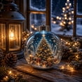 thumbnail image 3 of Clearance Clear Christmas Tree Balls 3.15 Inch, Lighted Christmas Tree Scene Ornament, Glowing Acrylic Tree Bulb for Home, Christmas Gift, 3 of 6