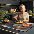 thumbnail image 3 of Renewold Stove Top Cover Non-slip Electric Glass Stove Mat Oil Resistant Flat Top Oven Protector Versatile Stove/Counter/Washer Top Protector Mat, Brown Black Horse, 3 of 7