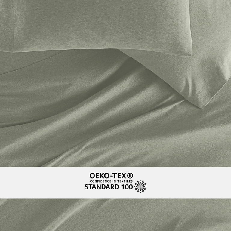 Comfort Canopy Jersey Cotton Queen 4-Piece Sheet Set in Sage photo 8