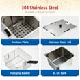 thumbnail image 4 of Soonbuy 10 L x 2 /10 Qts x 2 Deep Fryer, Adjustable Temperature Control, with Basket, 4 of 5