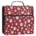 thumbnail image 5 of FORMRS Zipper Binder with Shoulder Strap 2-inch Ring 500 Sheet Capacity File Bag, Red Cartoon Paws Pattern, 5 of 5