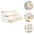 thumbnail image 2 of Miangastore Wood Risers Storage Rack Beige Acrylic 1Pack 11.8X6.3X4.5In, 2 of 9
