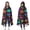 Rainbow Halloween Pumpkins, variant on Wearable Blanket,Purple Halloween Pumpkins Bats and Spiders Hooded Wearable Flannel Blanket for Adults & Teens,Winter Poncho Shawl Wrap Cape Cozy Anti-Pill,50"x60"