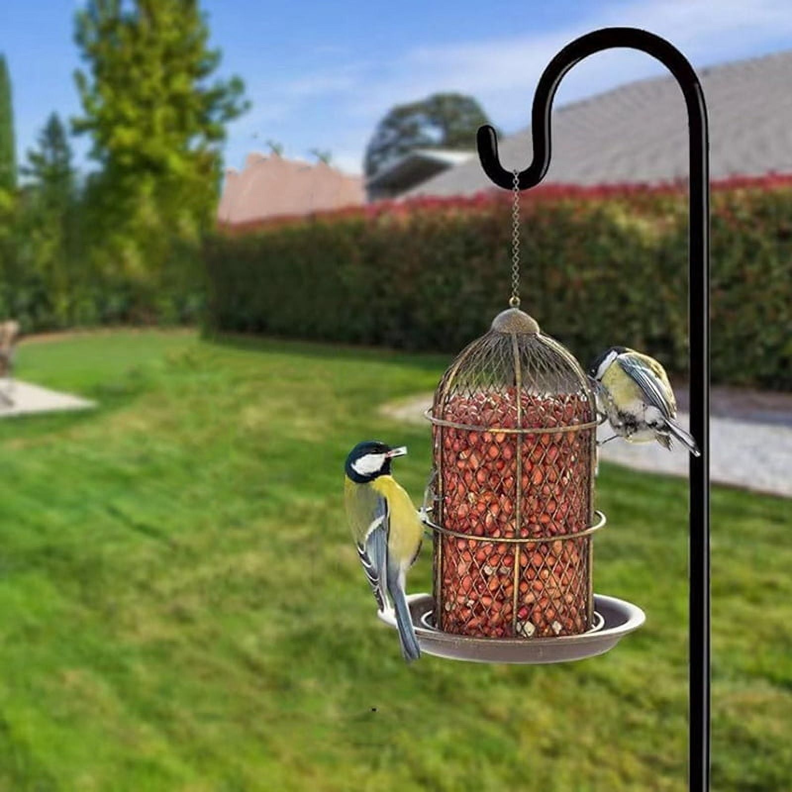 Outdoor Shepherd Hook, Bird Feeder Pole Holder, Garden Hanging Stakes for Solar Plant Hanger Wedding Decoration