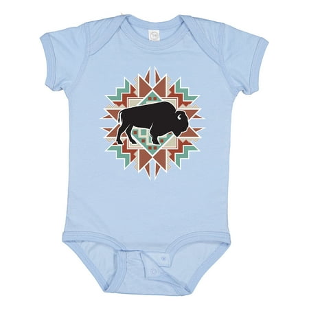

Inktastic Buffalo Cute Western Pattern Gift Baby Boy or Baby Girl Bodysuit