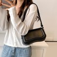 thumbnail image 3 of Bolso Cuero para Axila para Mujer Bolso Mano Versátil Bolso Informal (negro), 3 of 9