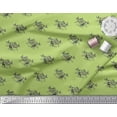thumbnail image 2 of Soimoi Green polyester Crepe Fabric Landscape & Reindeer Animal Fabric Prints By Yard 52 Inch Wide, 2 of 3