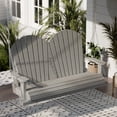 thumbnail image 3 of Wildridge Heritage Porch Swing, Light Gray - Outdoor Weather Resistant Recycled Plastic Furniture for Patio, 3 of 4