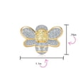 thumbnail image 3 of Bling Jewelry Womens Insect Two-Tone Bumble Bee Brooch Pin Yellow White CZ Gold Rhodium Plated Brass, 3 of 4