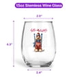 thumbnail image 5 of Hello Welcome Winter The Ski Afghan Hound Snowy Day 15oz Stemless Wine Glass Mug Dog Lover Wine Glasses Cup - 13013, 5 of 5