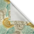 thumbnail image 5 of Ambesonne Floral Grommet Curtain, Abstract Carnations Art, 50" x 120", Tan Turquoise Marigold, 5 of 6