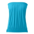 thumbnail image 4 of Everyday Wear Tank Tennis Top for Daily Casual Layering Women's Sleeveless Camisole Tennis Top Minimal Solid Color Blue M, 4 of 5