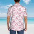 thumbnail image 4 of Susaid Pug And Donut Print Short Sleeve Shirts Button Down Casual Shirts Summer Beach Aloha Button Down Short Sleeve for Men ,X-Large, 4 of 7