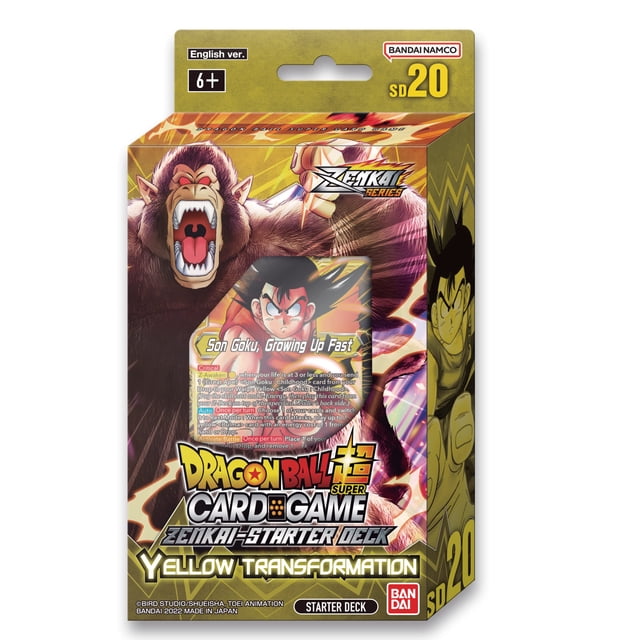 Juego de cartas BANDAI Dragon Ball Super CG Zenkai SD20 Yellow 6+