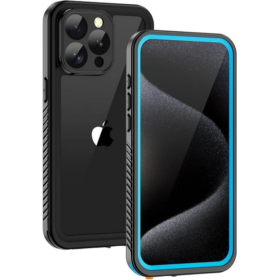 for iPhone 15 Pro Max Case, IP68 Waterproof with Built-in Screen Protector