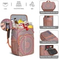 thumbnail image 5 of Mandala Floral Insulated Backpack Cooler, Leak Proof Waterproof Lunch Backpack, Psychedelic Geometric Abstract Dreamy Pattern Cooler Bag for Picnic Camping Beach Trip, 5 of 6