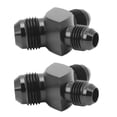 thumbnail image 3 of 2 Uds Adaptador De Bloque Y Montaje AN8 A 2AN6 Anodizado A Prueba De Fugas Negro Universal Para Ajuste De Línea De Manguera De Combustible, 3 of 5