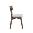thumbnail image 6 of Noble House Sadie Indoor Mid Century Modern Fabric Dining Chairs, Set of 4, Beige+Walnut, 6 of 7