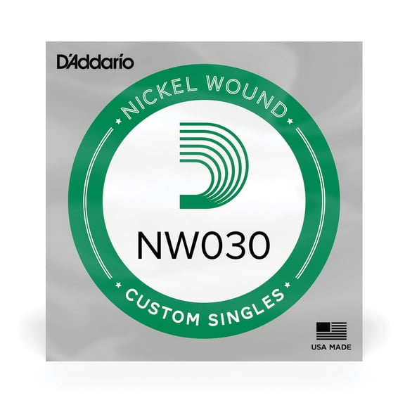 D'Addario NW030 Nickel Wound Electric Guitar Single String, .030