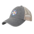 thumbnail image 1 of Paraguay National Football Team Cowboy Mesh Baseball Cap Gray One Size, 1 of 5