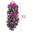 thumbnail image 3 of Littleplum Artificial Hanging Flower Fake Hanging Rose Flower Vine Hanging Plants Faux Flowers for Porch Eave Wall Home Room Garden Office Wedding Decoration,1 PCS,Basket not Included,Purple, 3 of 9